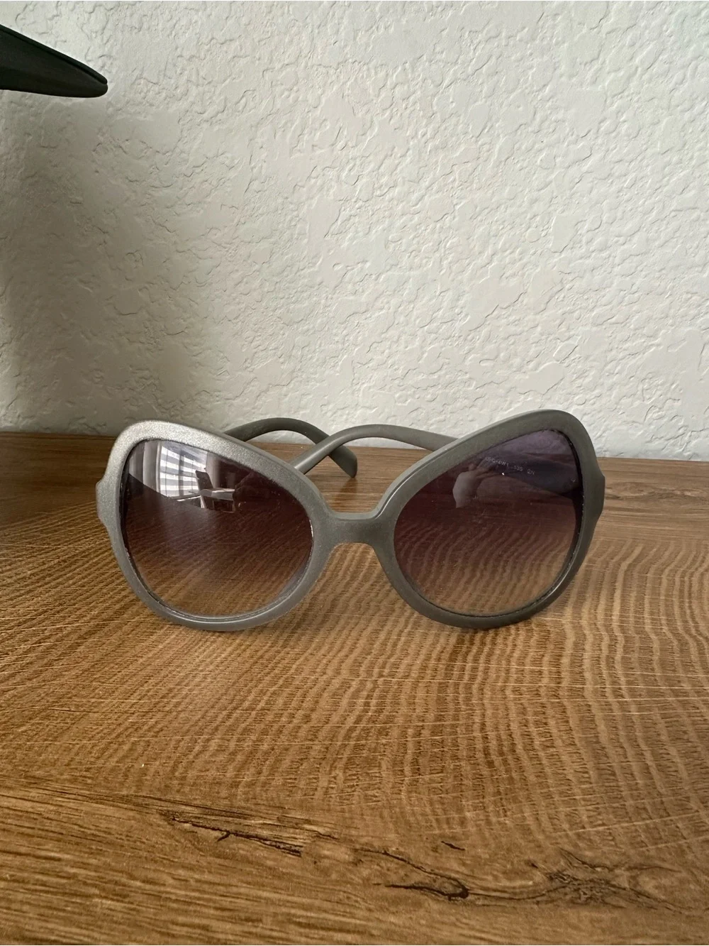 Prada Women's Oversized Butterfly Sunglasses - Gray Frame with Gradient Lenses